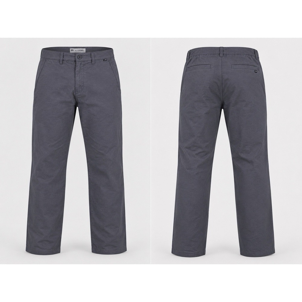 Travis Mathew Golf TROUSER MENS 32 GRAY HERRINGBONE  Straight PANTS PERFORMANCE